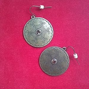 Boho engraved earrings